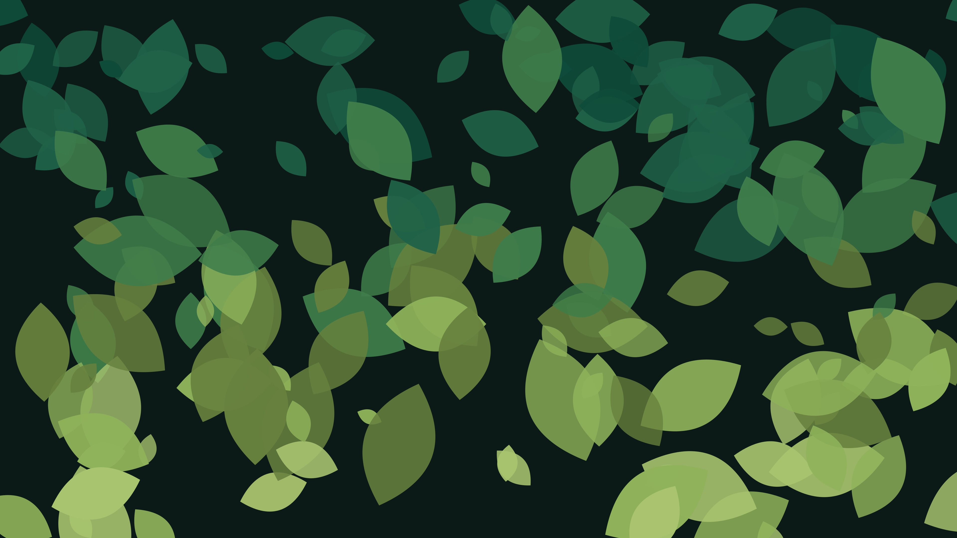Canopy impression: layered leaf forms